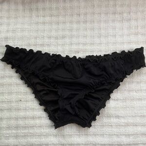 Shade & Shore Black Ruffle Bikini Bottom